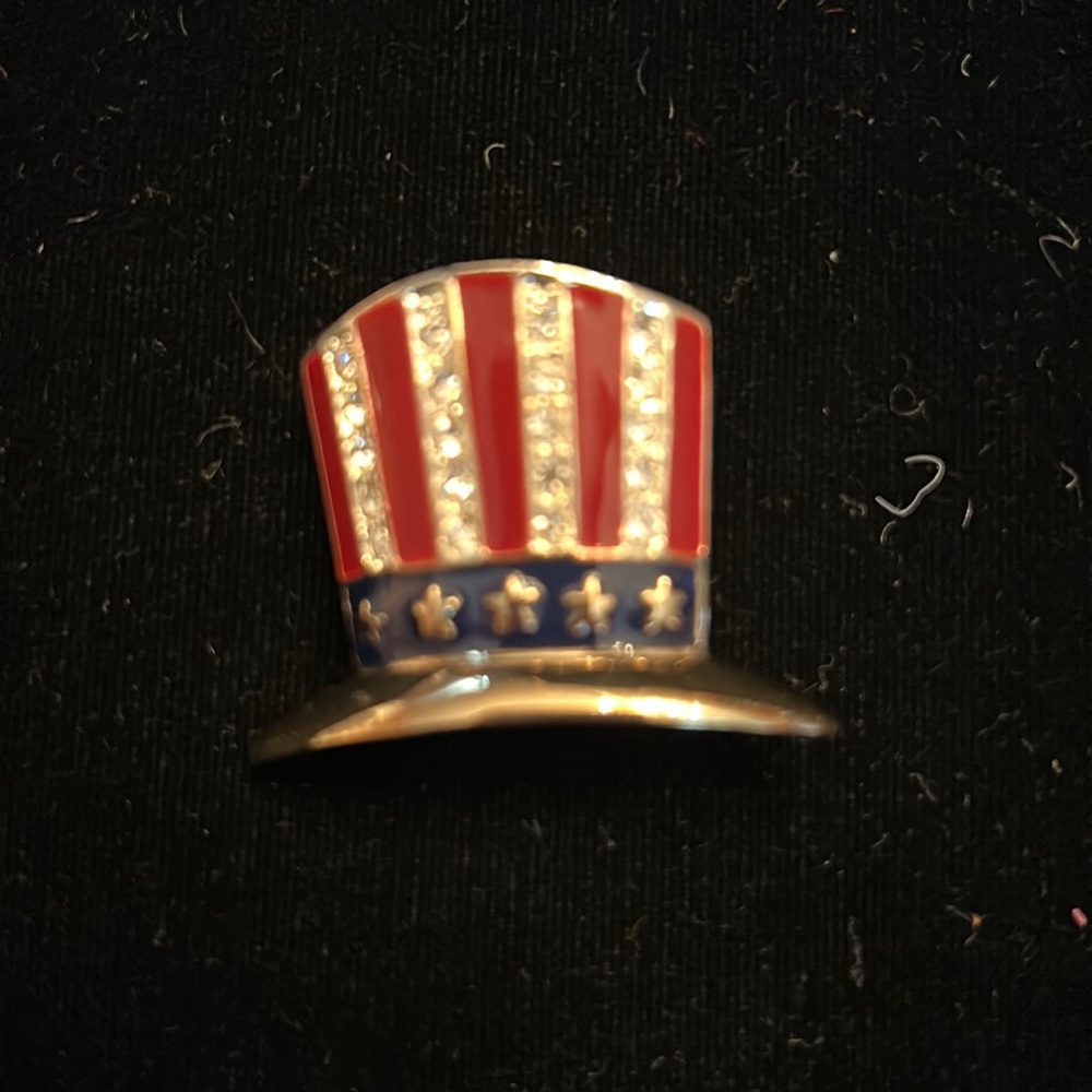 Uncle Sam Hat Brooch